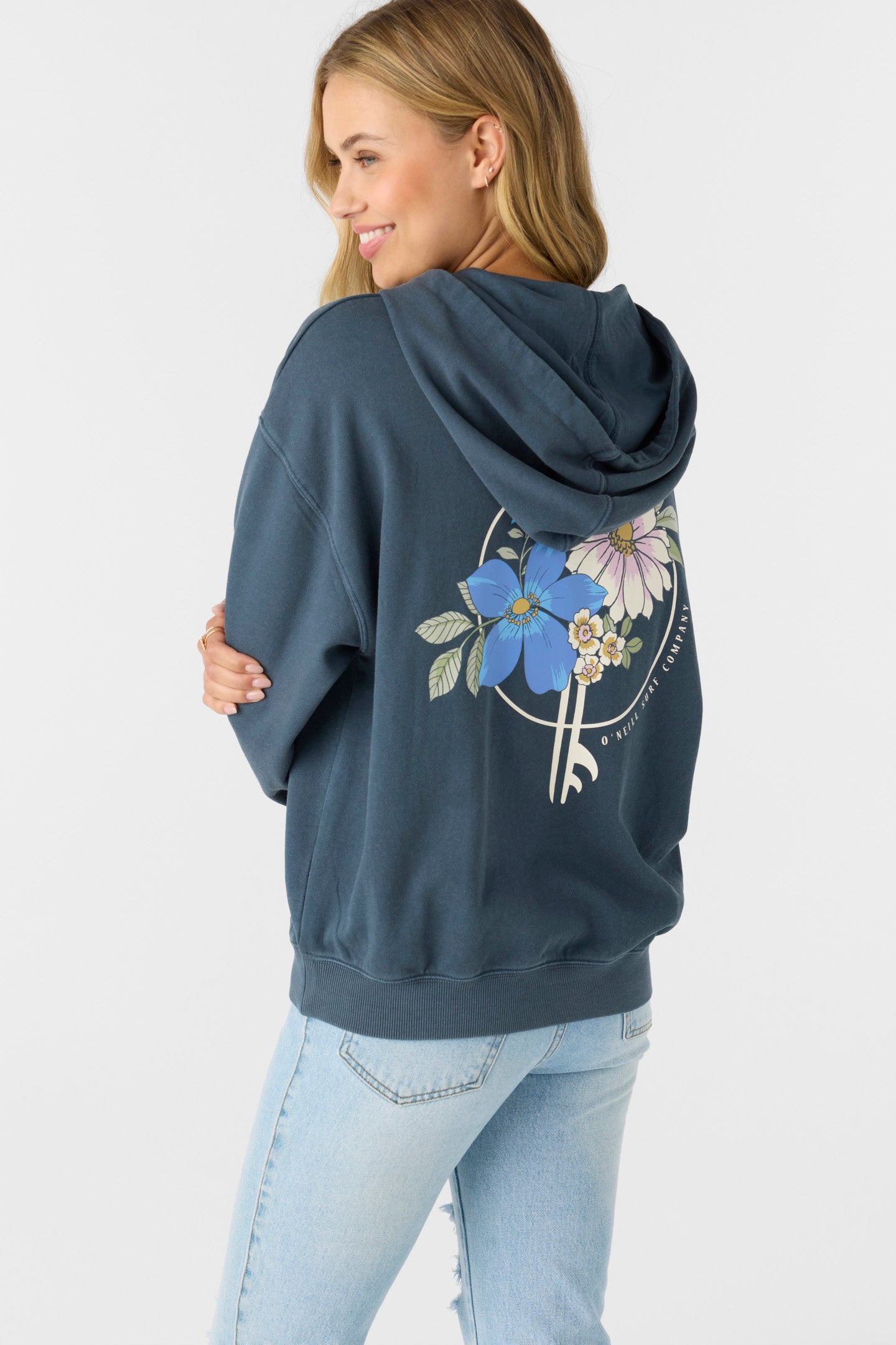 DRIFT FLORAL FLEECE HOODIE