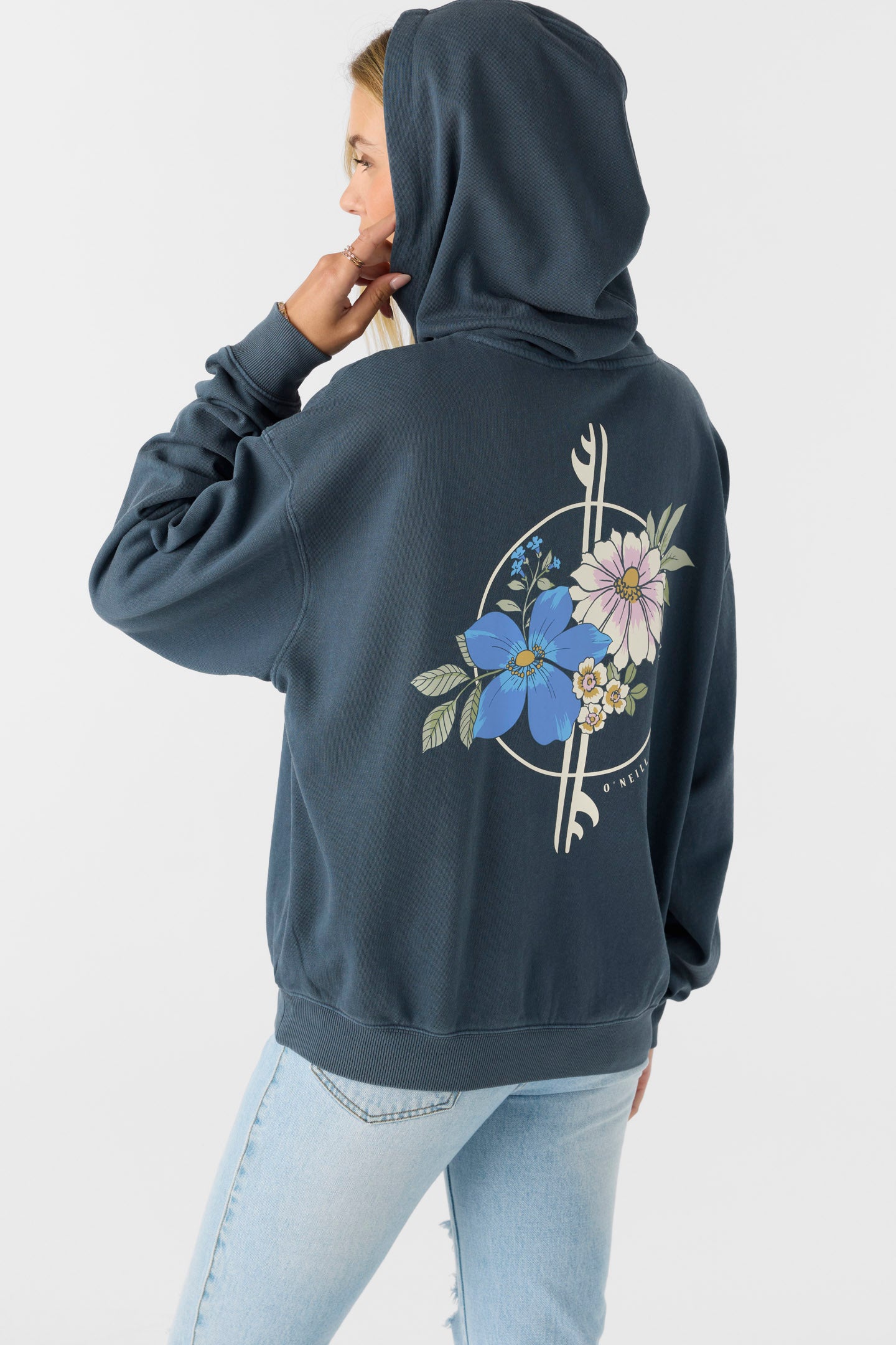 DRIFT FLORAL FLEECE HOODIE