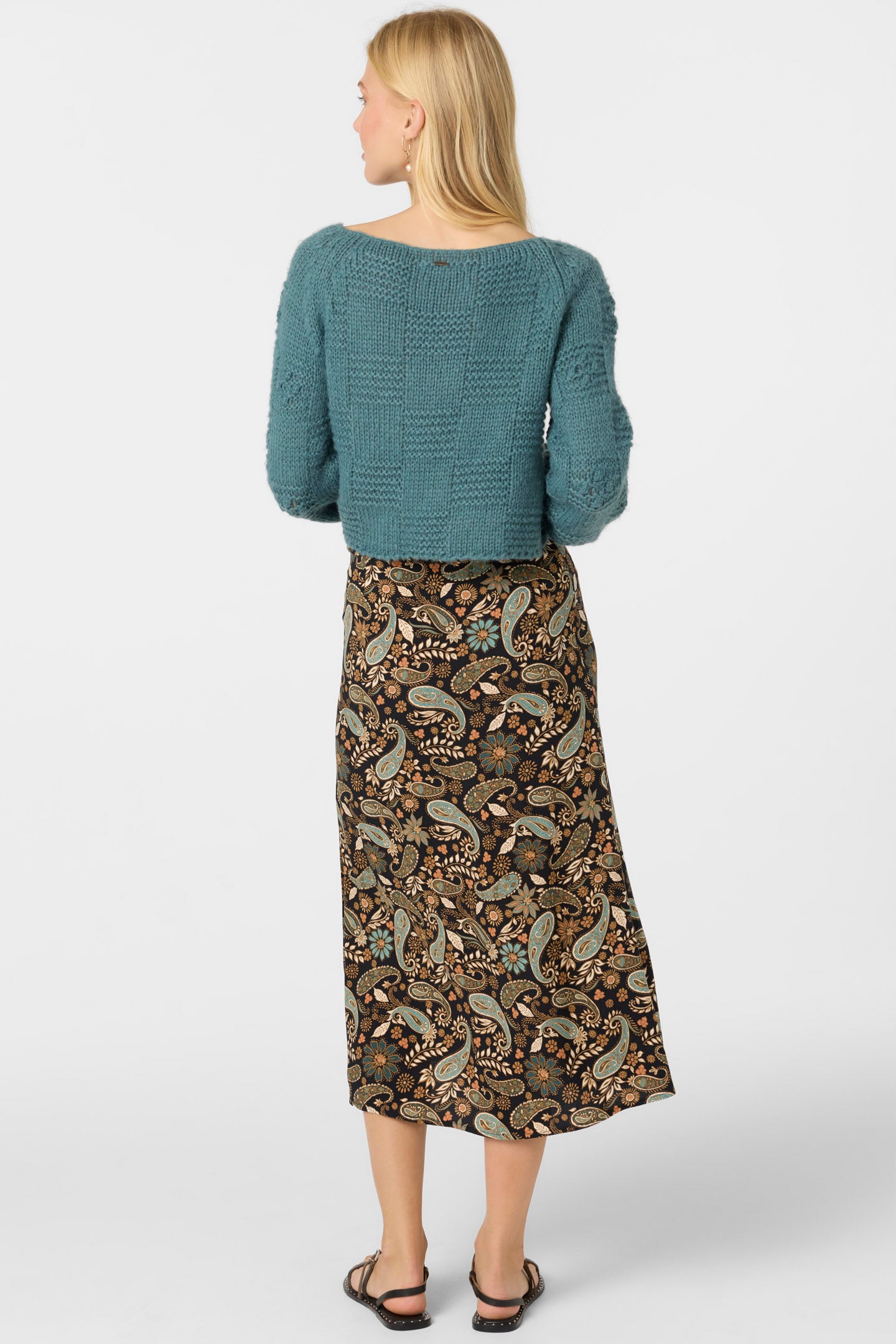 SUNNI ROSALIA PAISLEY MIDI SKIRT