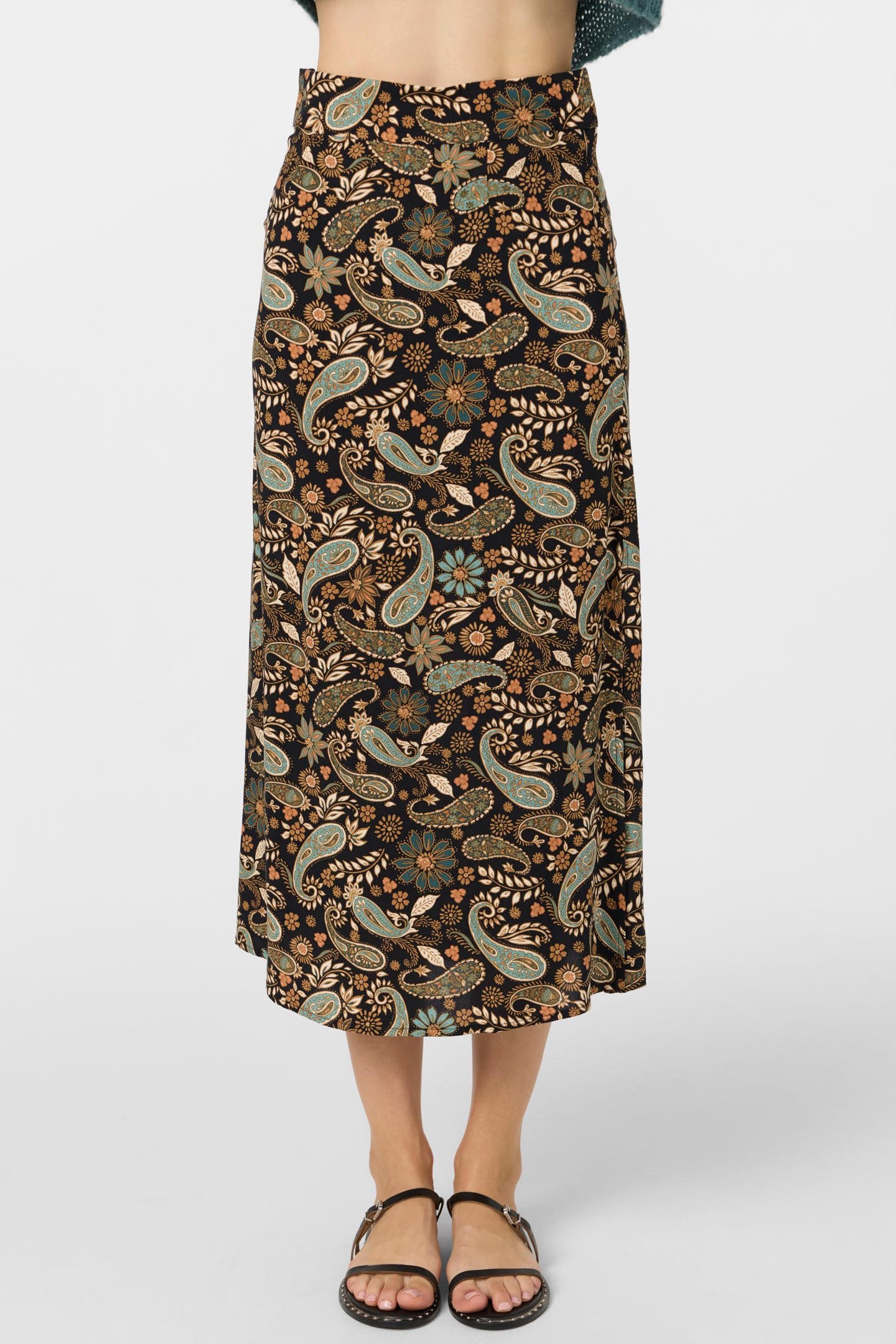 SUNNI ROSALIA PAISLEY MIDI SKIRT