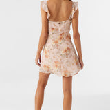 Nellie Chiffon Ruffle Sleeve Dress