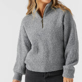 Georgiana Mockneck Half-Zip Sweater