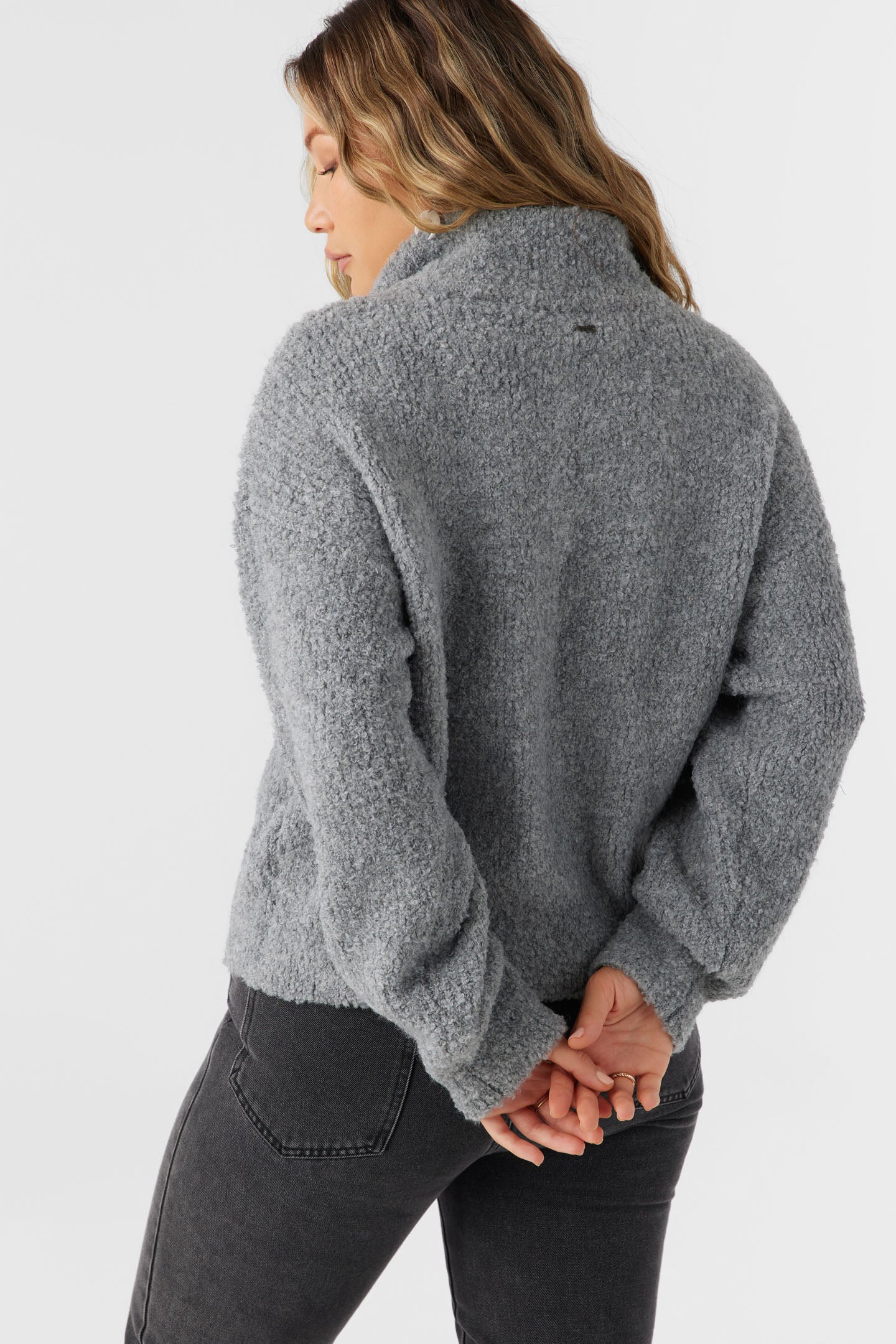 GEORGIANA MOCKNECK HALF-ZIP SWEATER