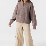 Georgiana Mockneck Half-Zip Sweater