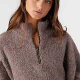 Georgiana Mockneck Half-Zip Sweater