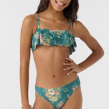 Girl's Naya Floral Ruffle Bralette Top Set