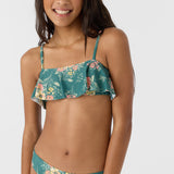 Girl's Naya Floral Ruffle Bralette Top Set