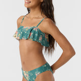 Girl's Naya Floral Ruffle Bralette Top Set