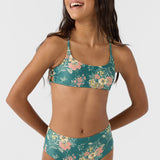 Girl's Naya Floral Strappy Side Bralette Top Set