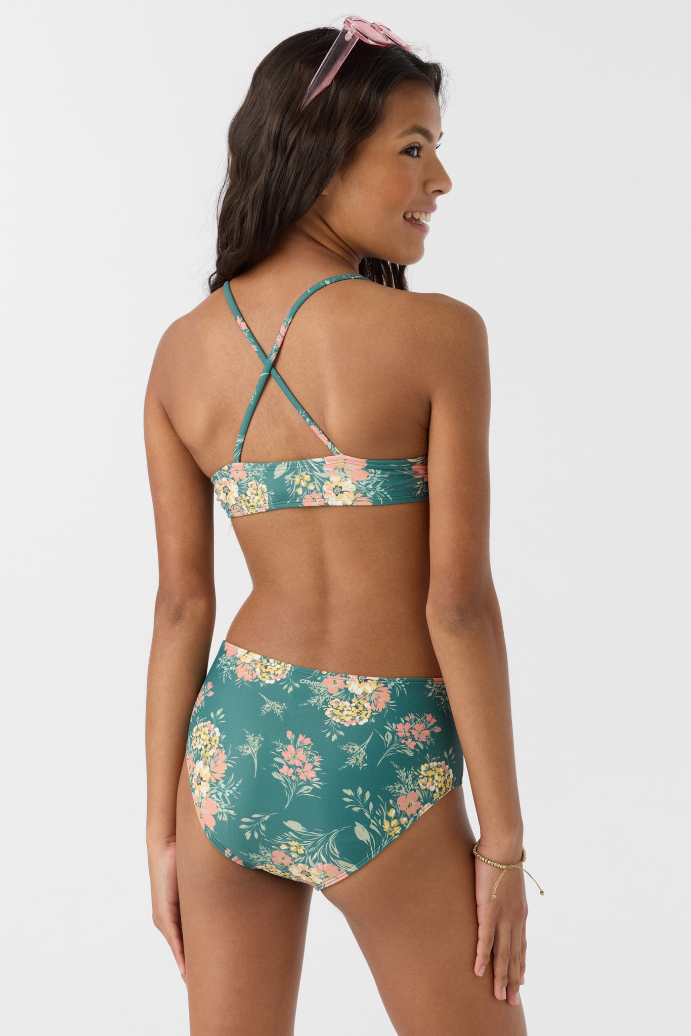 GIRL'S NAYA FLORAL STRAPPY SIDE BRALETTE TOP SET