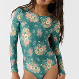 Girl's Naya Floral Twist Back Surf Suit