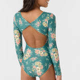 Girl's Naya Floral Twist Back Surf Suit