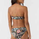 Girl's Mod Boho Ruffle Edge High Neck Swim Set