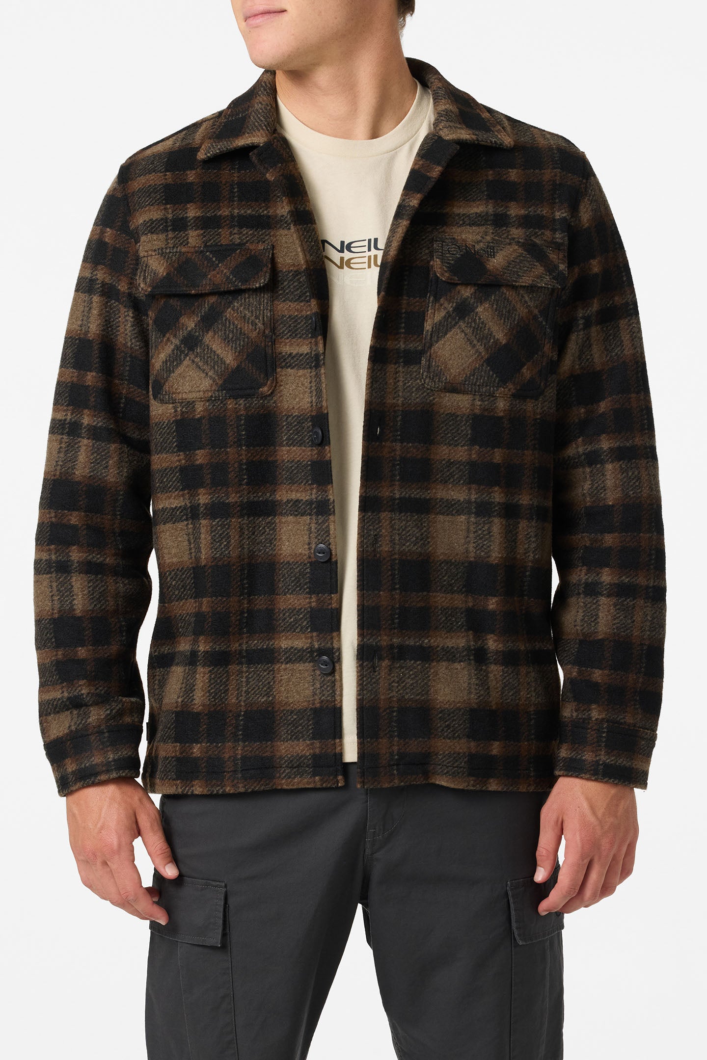 O'Riginals Lux Overshirt Standard Fit Long Sleeve Shirt - Black