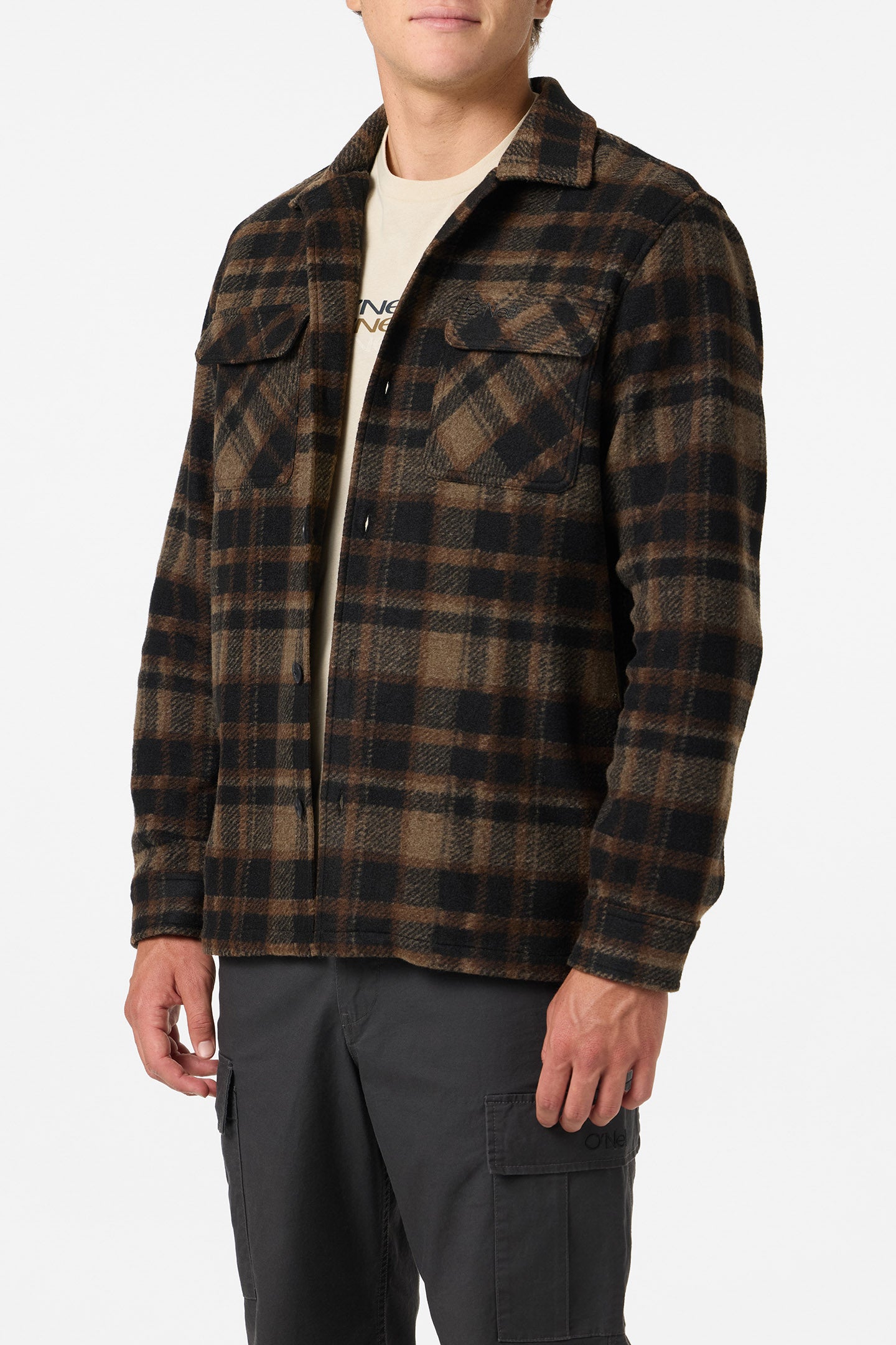 O'Riginals Lux Overshirt Standard Fit Long Sleeve Shirt - Black