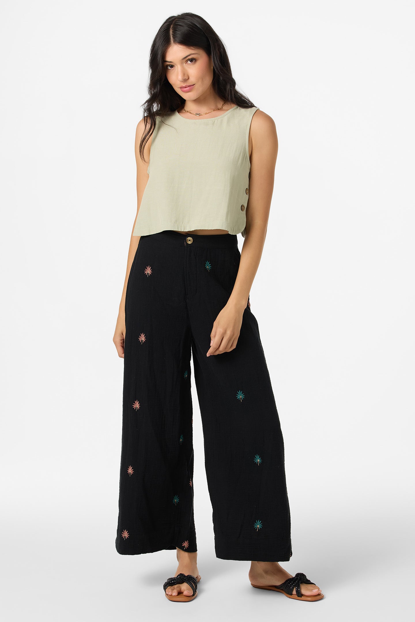 Rhodes Palm Beach Pants XS / BLACK