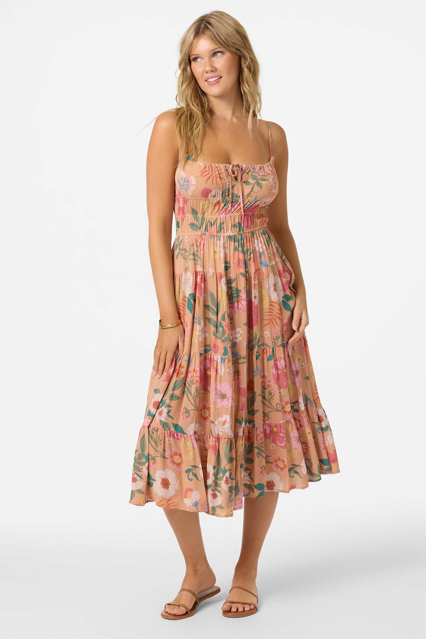 roksanda camellia midi dress Esther Camella Midi Dress - Cork