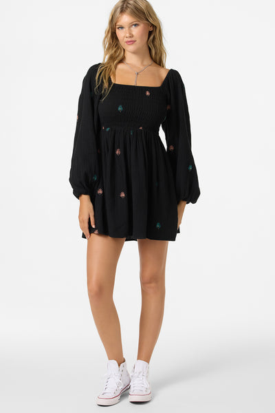 grasby mini dress O'Neill Women's Gracyn Palm Mini Dress in Black, Size Large