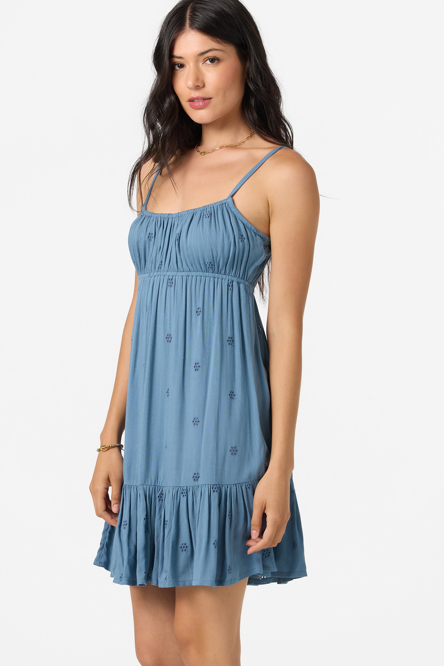 ブルーパラン　COTTON SHORT DRESS Leyton Emb Short Dress - Provincial Blue | O'Neill