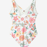 Girl's Camellia Floral Twisted One-Piece