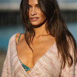 Hillside Stripe Twist Front Two-Way Sweater