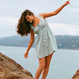 Korie Amor Geo Button Front Mini Dress