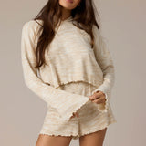 Lodge Knit Pullover Hooded Top