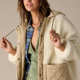 Meena High Pile Fleece Quilted Jacket