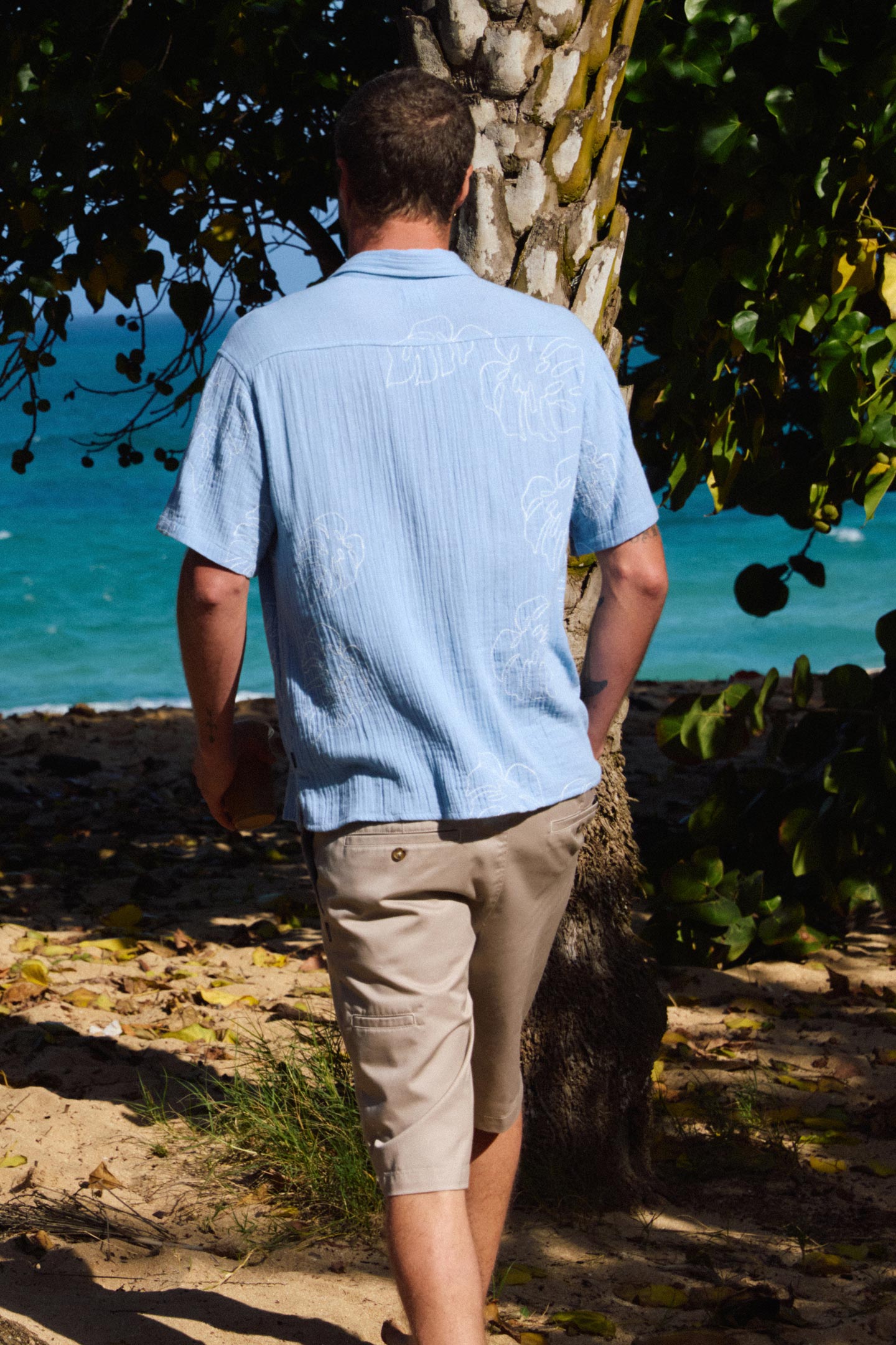 Pipeline Rodeo Monstera Shirt - Blue Glass | O'Neill