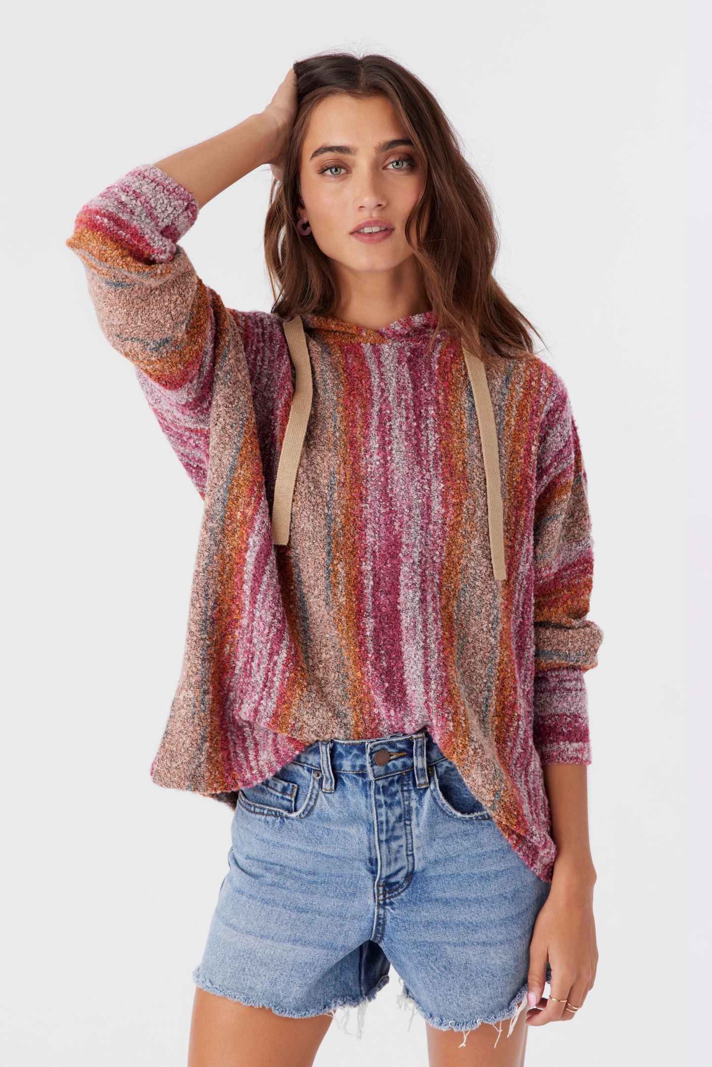 JETTIE OMBRE HOODED SWEATER