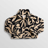 Rori Beach Hut Geo High Pile Fleece Cropped Jacket