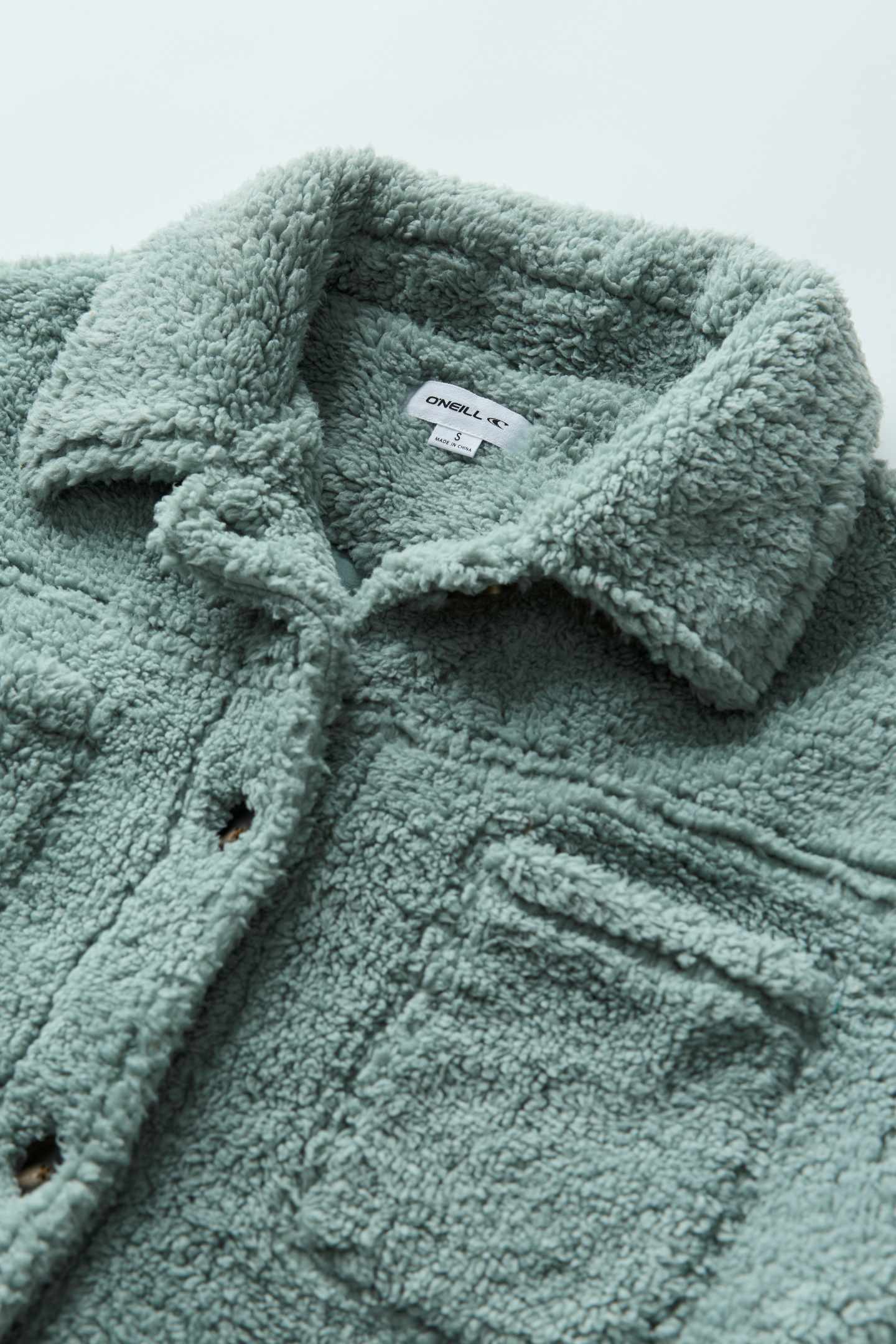 Heath High Pile Oversized Fleece Jacket - Silver Blue | O'Neill