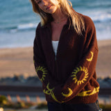 Corrine Zip Up Long Sleeve Sweater
