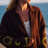 Corrine Zip Up Long Sleeve Sweater