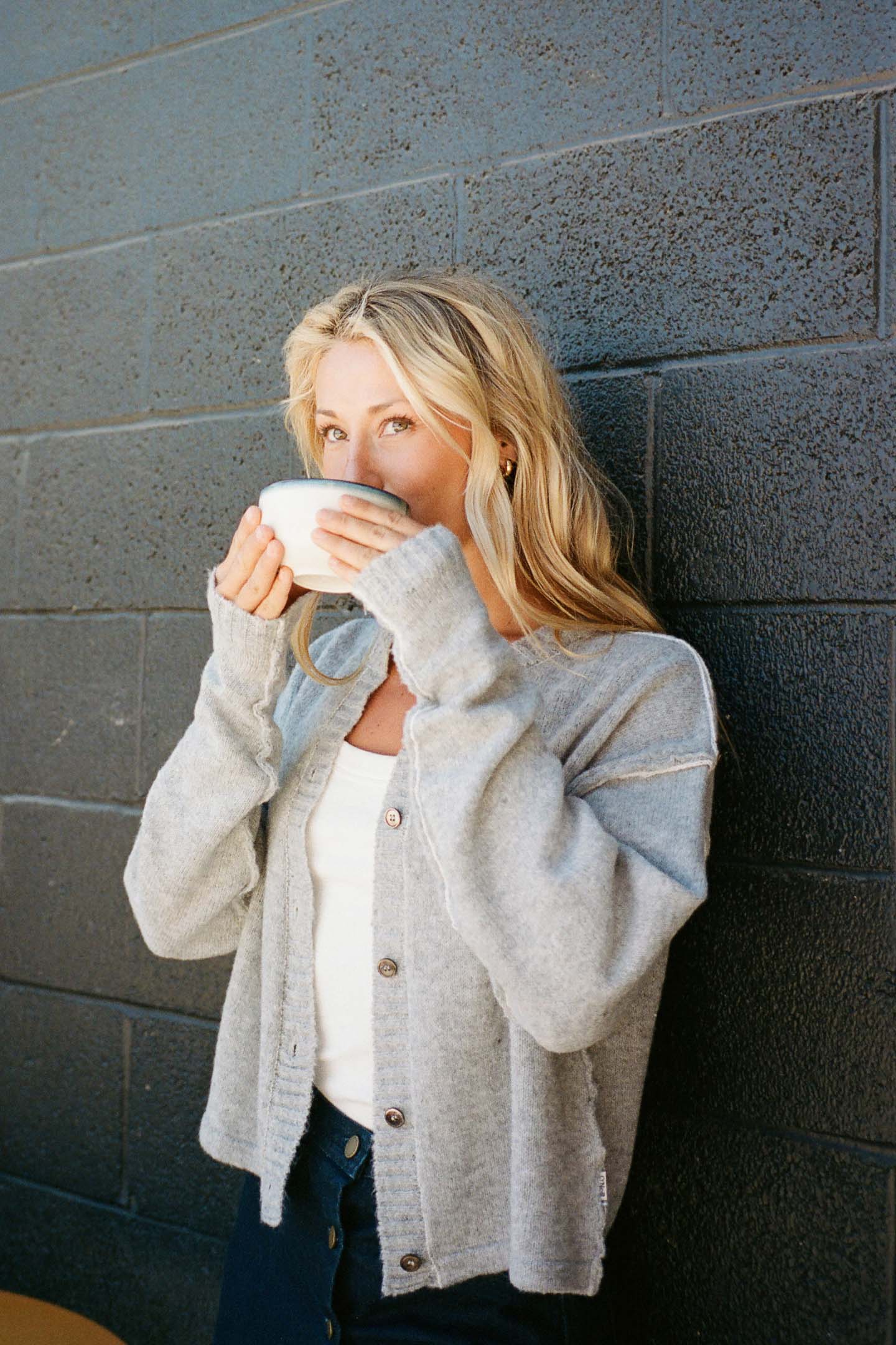 O'Riginals Calder Cardigan Long Sleeve Sweater - Heather Ash | O'Neill