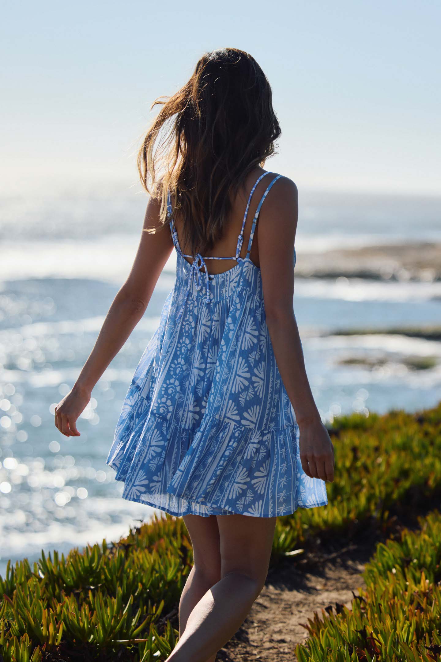 Saltwater Essentials Rilee Printed Mini Cover-Up Dress - Azurine