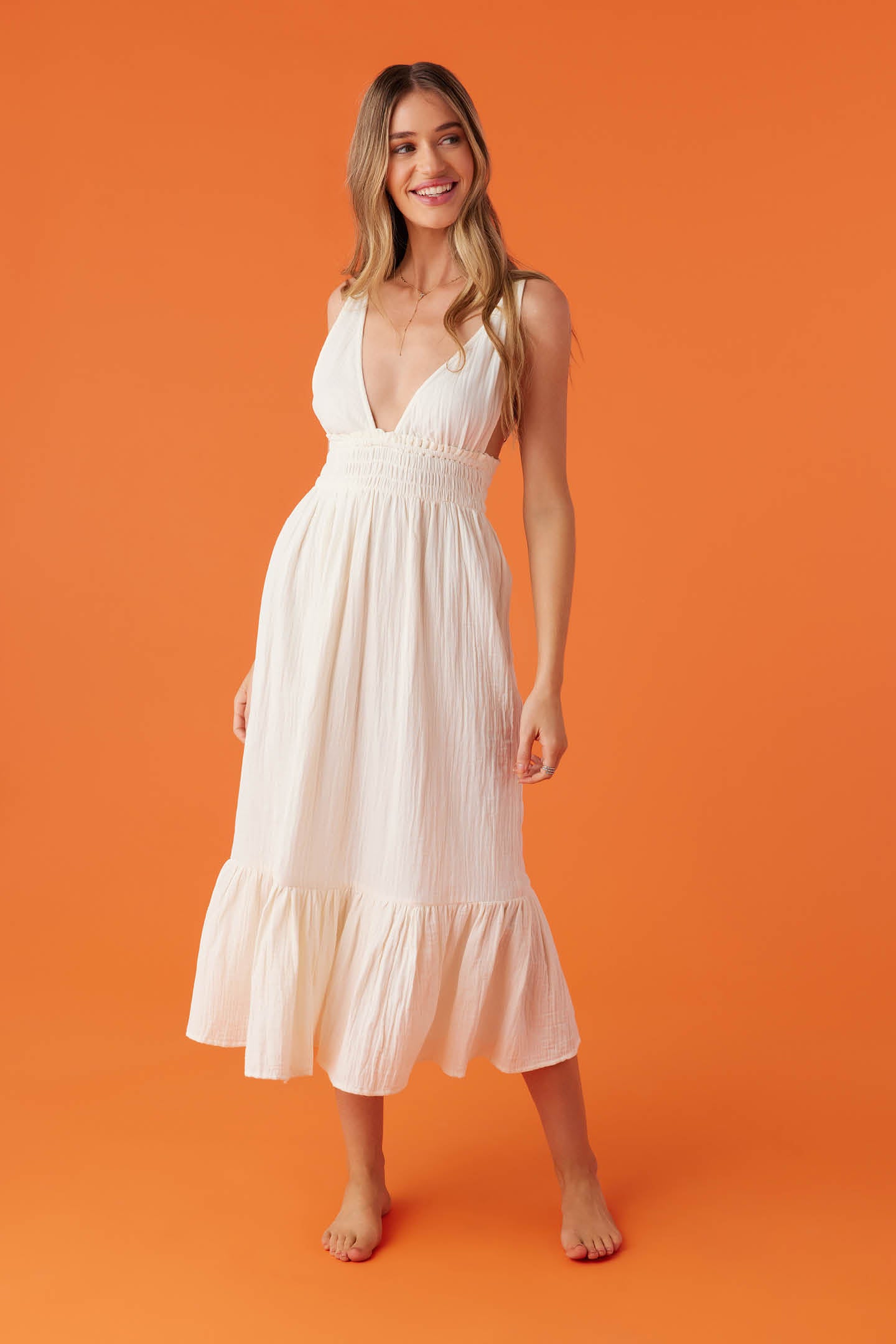 MARGEAUX DOUBLE GAUZE COVER-UP DRESS