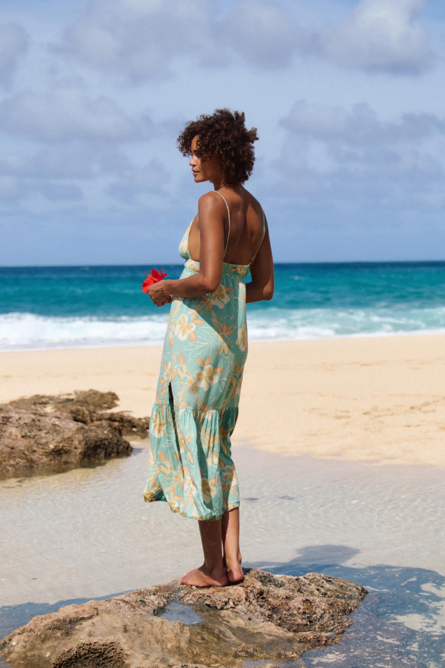Julez Tiki Dress Midi Dress - Green | O'Neill