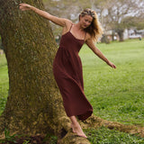 Linden Solid Midi Dress - Coconut Brown | O'Neill