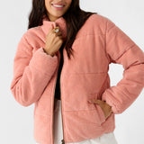 Novah Corduroy Quilted Zip Jacket