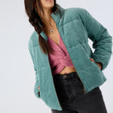 Novah Corduroy Quilted Zip Jacket