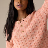Oceanfront Henley Long Sleeve Sweater