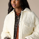 Rya Quilted Oversized Fit Snap Front Jacket