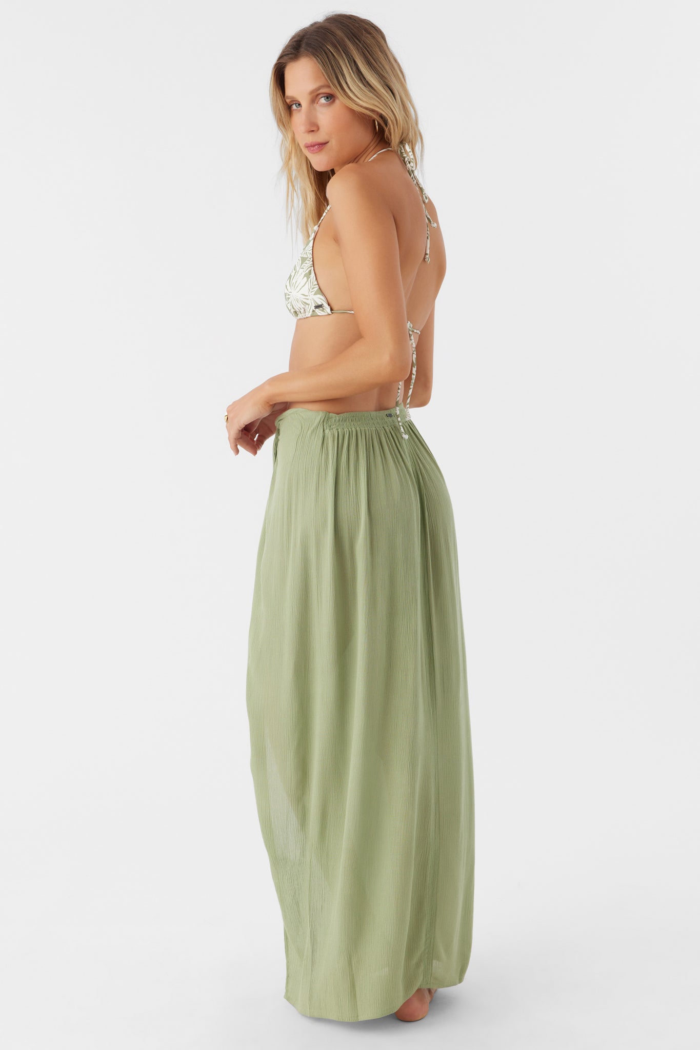 SALTWATER SOLIDS HANALEI MAXI SKIRT COVER-UP