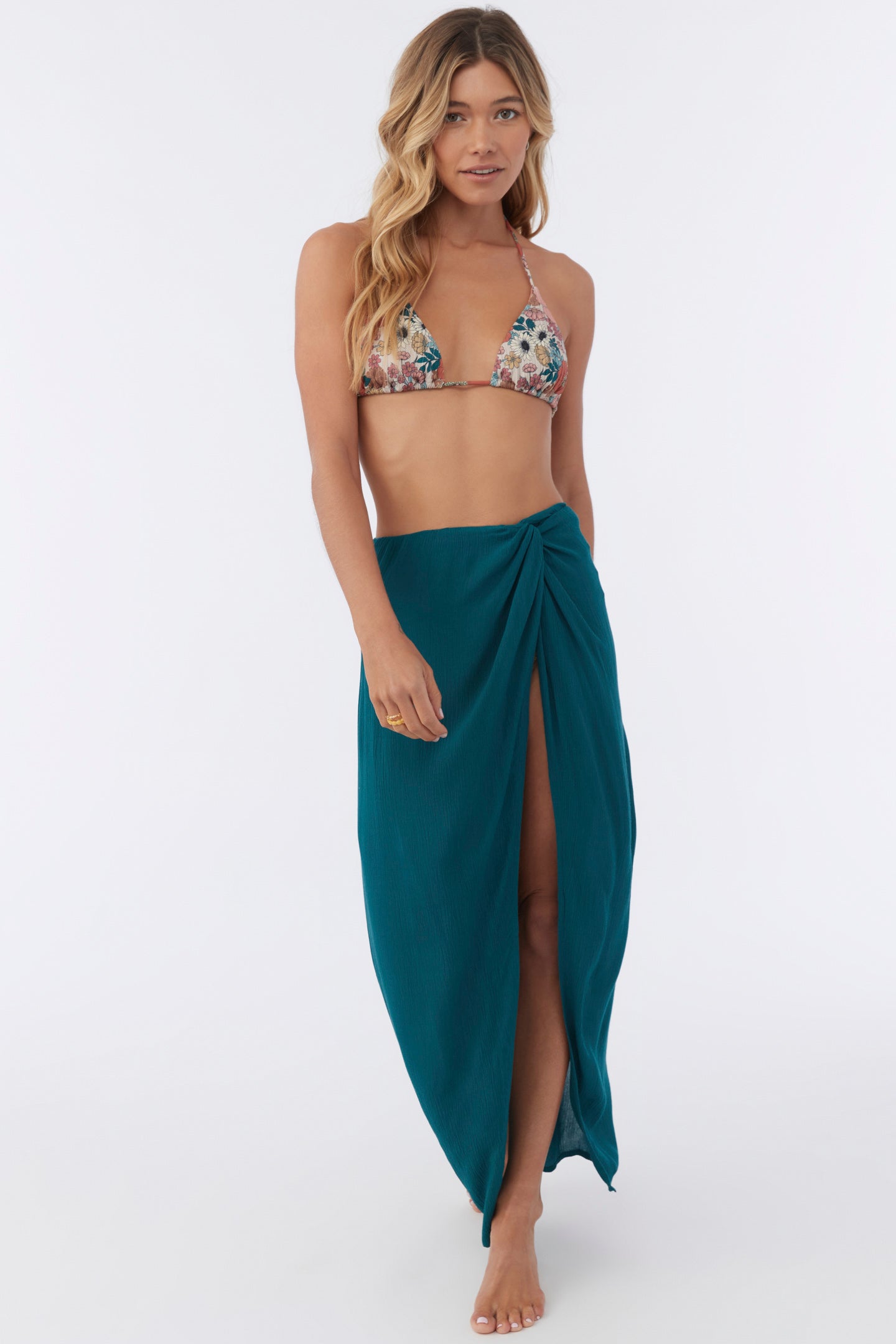 SALTWATER SOLIDS HANALEI MAXI SKIRT COVER-UP