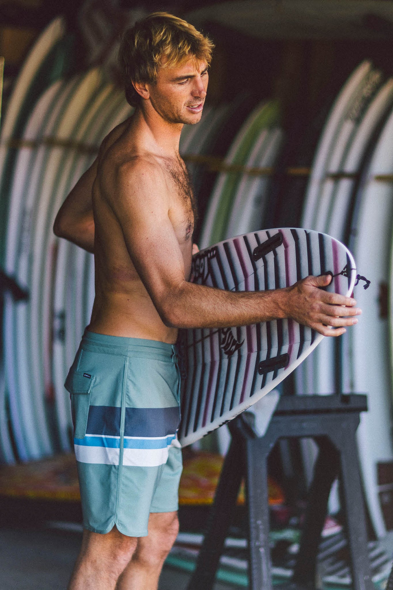 CRUZER STRIPE SCALLOP 18" BOARDSHORTS