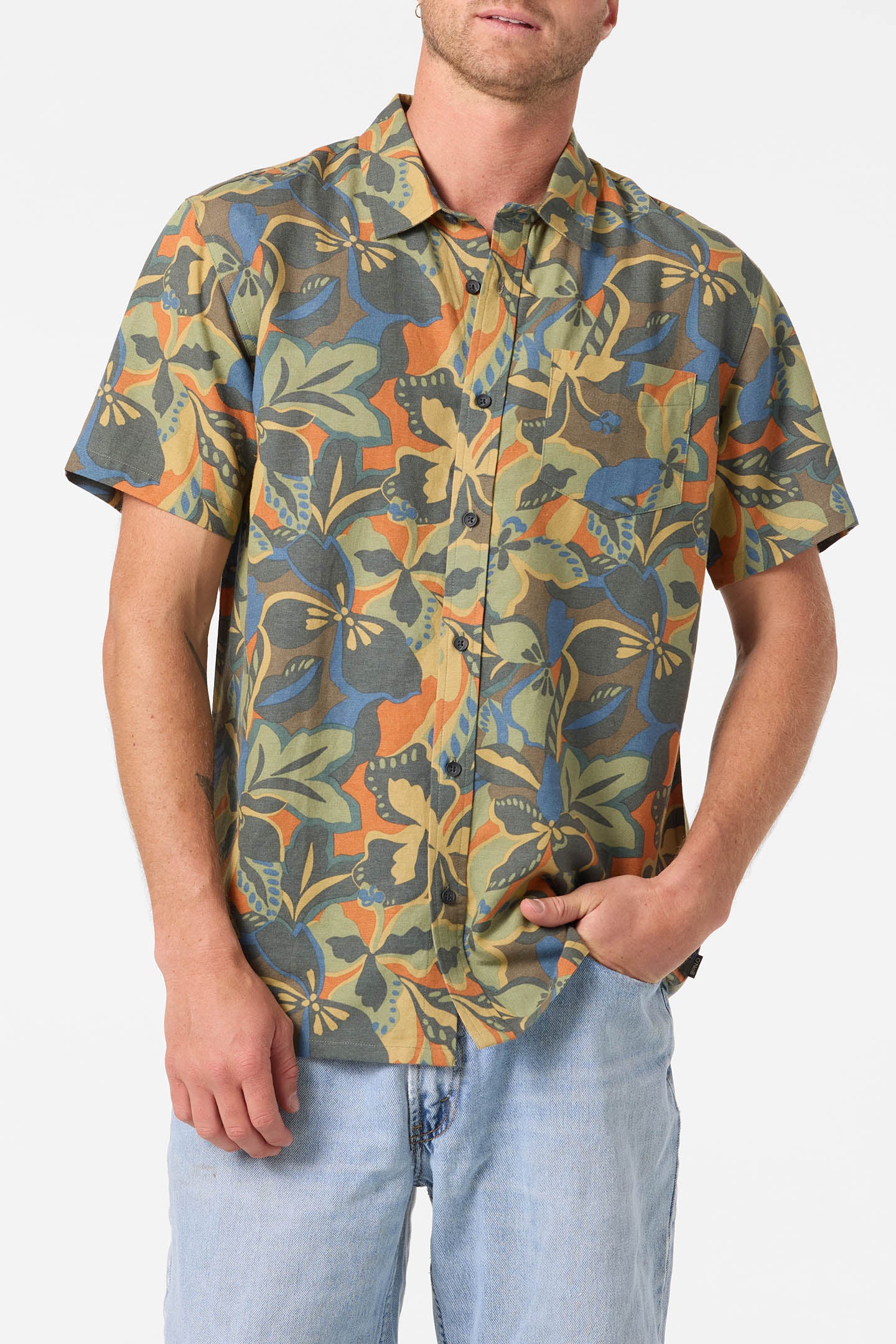 O'Riginals Print Standard Wvn Shirt Standard Fit Shirt - Dark