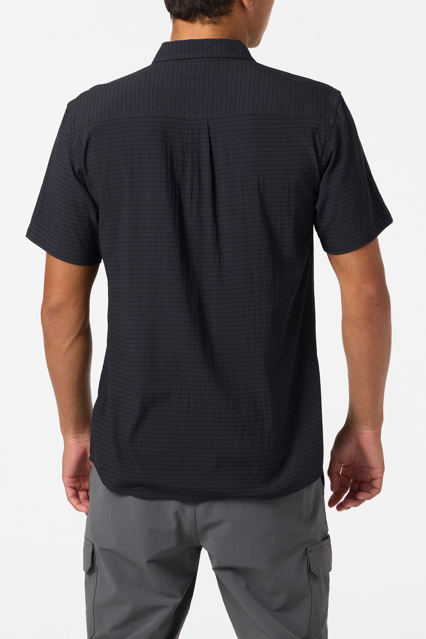 TRVLR Perforated Standard Woven Shirt Standard Fit Shirt - Black