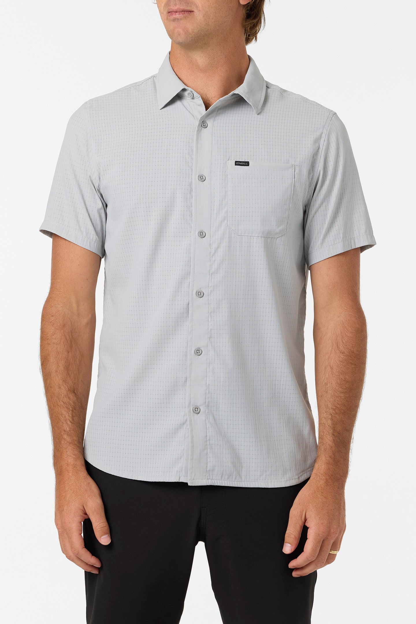 TRVLR Perforated Standard Woven Shirt Standard Fit Shirt - High