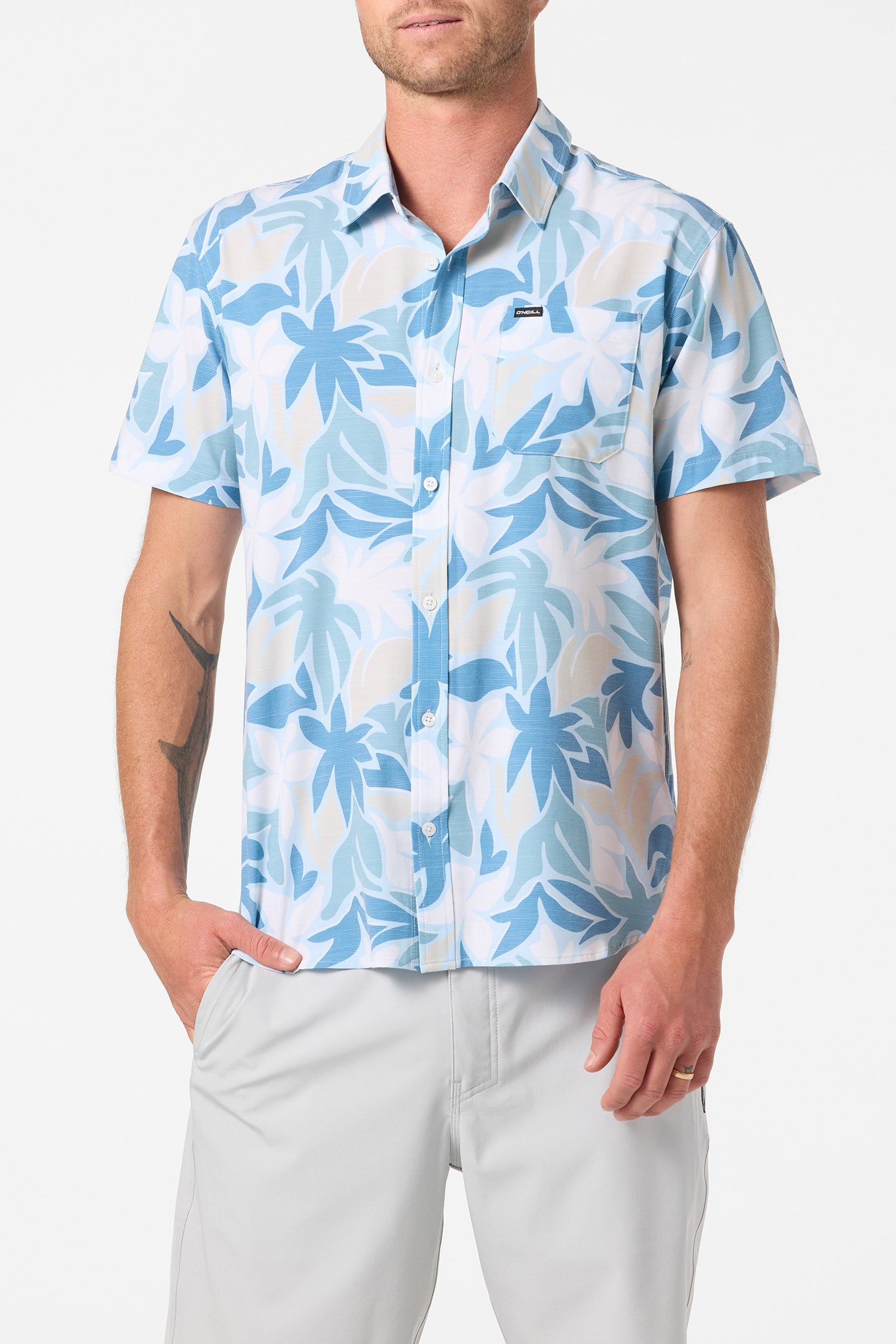 Upf Slub Standard Wvn Shirt Standard Fit Shirt - Baby Blue | O'Neill